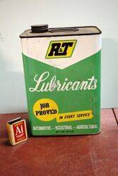 RandT Lubricants One Gallon Oil Tin