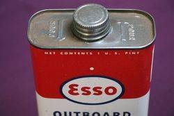 Rare Esso Outboard Motor Oil Tin 