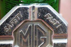 Rare MG Cars Chrome Plated Embossed Ash Tray