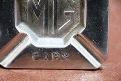 Rare MG Cars Chrome Plated Embossed Ash Tray 