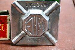 Rare MG Cars Chrome Plated Embossed Ash Tray 