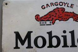 Rare Mobiloil Gargoyle Enamel Advertising Sign