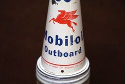 Rare Mobiloil Outboard Tin Top on Pint Oil Bottle