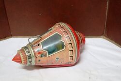 Rare Red Capsule Friend Ship 7 Tin Toy.