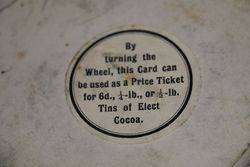 Rare Rowntrees Cocoa Price Card 