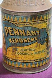 Rare Shell Pennant Kerosene Tin 