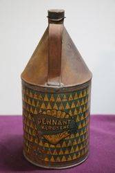 Rare Shell Pennant Kerosene Tin 