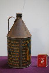 Rare Shell Pennant Kerosene Tin 