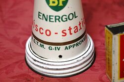 Rare Vintage BP Energol ViscoStatic Tin Top with Dust Cap