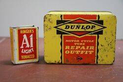 Rare Vintage Dunlop Motor Cycle Repair Outfit Tin.