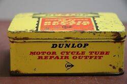 Rare Vintage Dunlop Motor Cycle Repair Outfit Tin