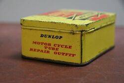 Rare Vintage Dunlop Motor Cycle Repair Outfit Tin