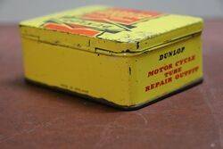 Rare Vintage Dunlop Motor Cycle Repair Outfit Tin