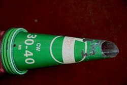 Rare Vintage Half Pint Oil Bottle with Castrol Tin Top