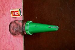 Rare Vintage Half Pint Oil Bottle with Castrol Tin Top