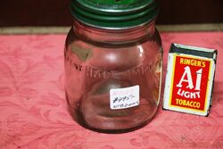 Rare Vintage Half Pint Oil Bottle with Energol Tin Top