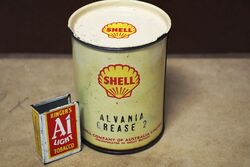 Rare Vintage Shell Alvania Grease 2 One Pound Tin