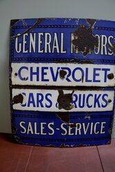 Rare and Early General Motors Advertising Sign 