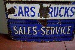 Rare and Early General Motors Advertising Sign 