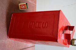 Rare and Early Shell Benzine 2 gallon Running Board Can