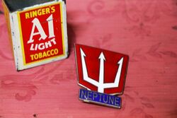 Red Neptune Enamel Badge by Stokes of Melbourne.