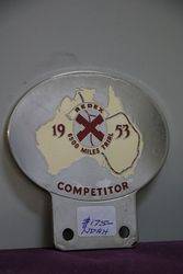Redex Competitor 1953  6500 Miles Trial Car  Badge 