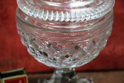 Regency cut glass bonbonniere with a domed cover 