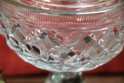 Regency cut glass bonbonniere with a domed cover 