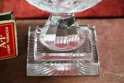 Regency cut glass bonbonniere with a domed cover 