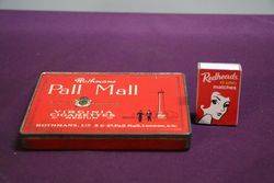 Rothmans Pall Mall Virginia Medium Cigarettes Tin 