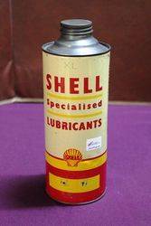 Round Shell Lubricants Quart Tin.