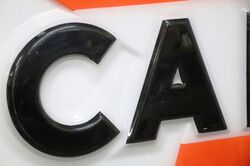 Round Vintage Caltex Embossed Acrylic Advertising Lens  