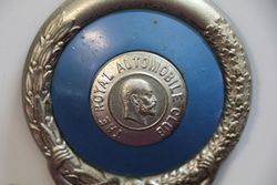 Royal Automobile Club RAC Chrome Plated Badge King Edward  VII 