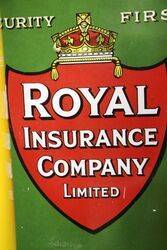 Royal Insurance Company Enamel Advertising Sign 