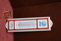 SMALL Classic AT &T Tin Thermometer. 