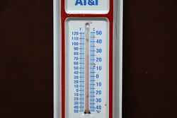 SMALL Classic AT andT Tin Thermometer 