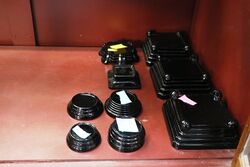 Selection of Deco Black Glass Stands for SALE  