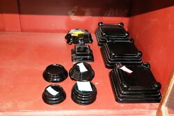 Selection of Deco Black Glass Stands for SALE  
