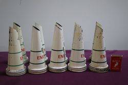Set Of 10 BP Energol Tin Tops 