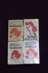 Set Of 4 Redheads Matchbox 