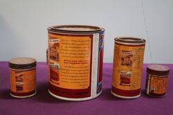 Set Of 4 Vintage Royal Baking Powder Tins