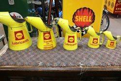 Set of 5 Shell Lubricants Pourers 