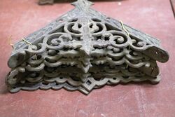 Set of 7 Antique Cast Iron Shelf Brackets