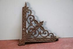 Set of 7 Antique Cast Iron Shelf Brackets