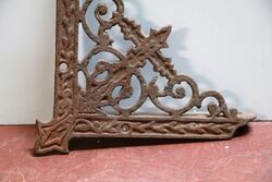 Set of 7 Antique Cast Iron Shelf Brackets