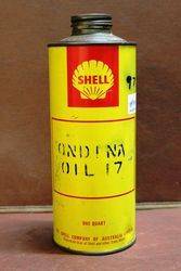 Shell Australia One Quart Oil Bottle.