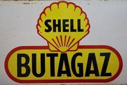 Shell Butagaz Enamel Advertising Sign