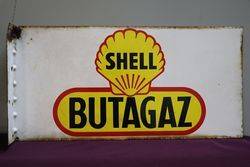 Shell Butagaz Enamel Advertising Sign
