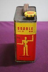 Shell Double Stickman Motor Oil Tin