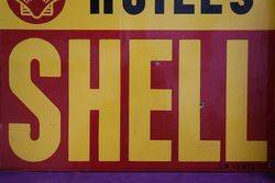 Shell Huiles Double Sided Enamel Advertising Sign